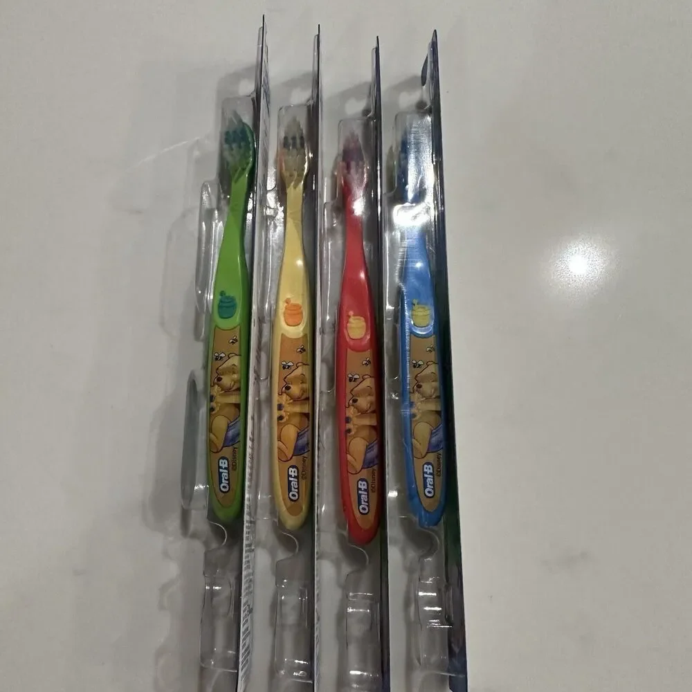 Oral-B Disney Stage 2 Toothbrushes Winnie Pooh Tigger Piglet Elephent (Set Of 4)
